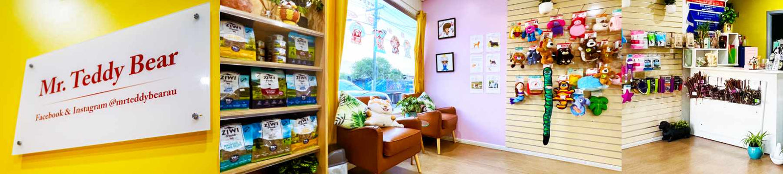 M r Teddy Bear Shop Interior pets products counter. 